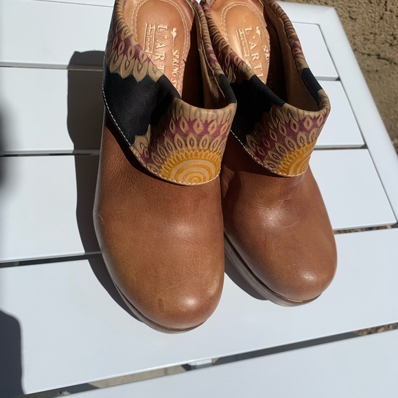 L’Artiste Spring Step Ursula brown leather clogs size 5 ( European 35) - Picture 2 of 16